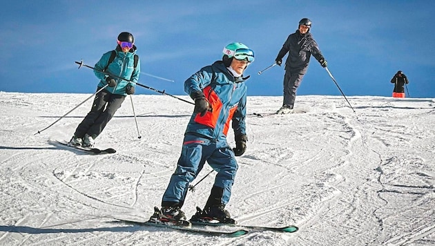 At the age of 100, Gottfried Pistumer can regularly be found on the ski slopes in winter. (Bild: Wallner Hannes)