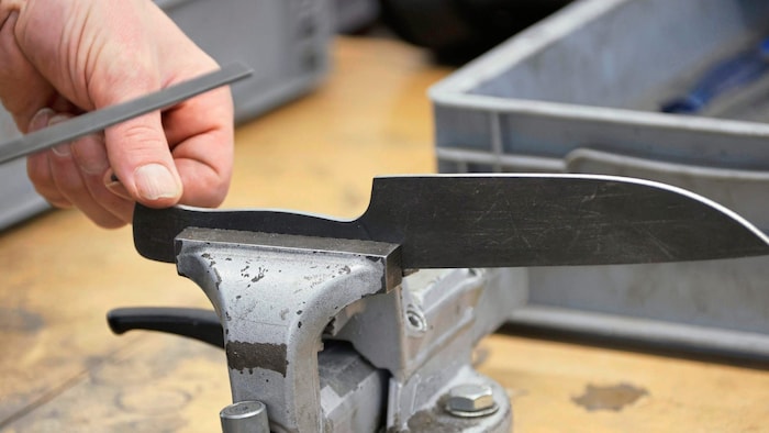 The manual work lasts two days. Mistakes are polished away.