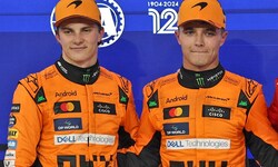 Oscar Piastri, Lando Norris, Carlos Sainz (von links)