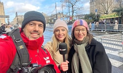 Für die „Krone“ vor Ort in Paris: Imre Antal (Fotos), Jana Pasching (krone.tv) und Hannah ...