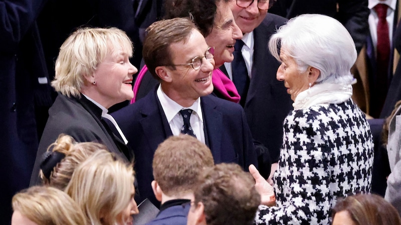 Christine Lagarde, President of the European Central Bank (right) (Bild: AP)