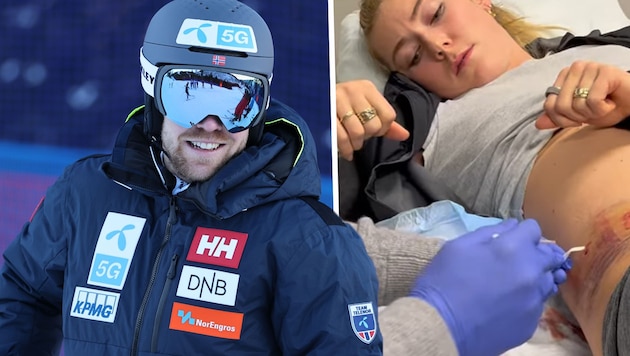 Aleksander AAleksander Aamodt Kilde fühlt mit seiner Herzdame Mikaela Shiffrin. (Bild: GEPA/GEPA, Instagram.com/mikaleashiffrin)