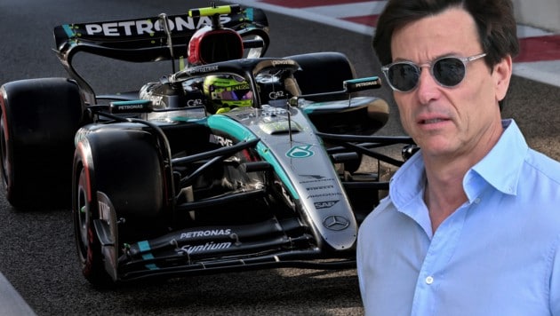 Nach dem frühen Quali-Aus von Lewis Hamilton geht Toto Wolff (re.) mit seinem Team hart ins Gericht.  (Bild: GEPA/APA/AFP/Andrej ISAKOVIC)