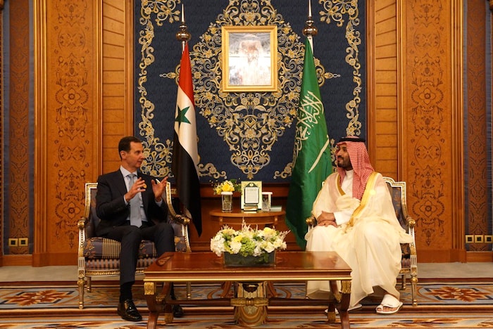 Assad 2023 mit Saudi-Prinz Mohammed bin Salman