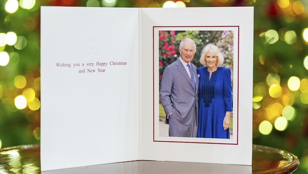 In contrast to last year, this year's royal Christmas greeting was downright simple. (Bild: PA)