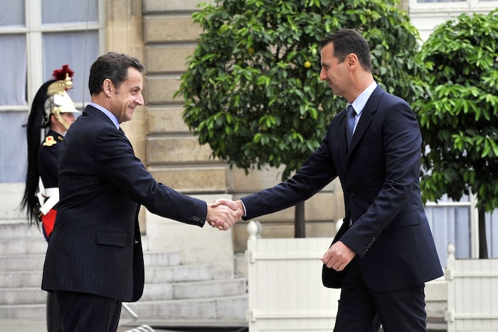 Assad mit Nicolas Sarkozy 2008