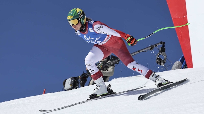 Victoria Olivier ist eine echte Allrounderin. In der Abfahrt feierte sie in Saalbach im März 2024 ihr Weltcupdebüt. (Bild: GEPA pictures)