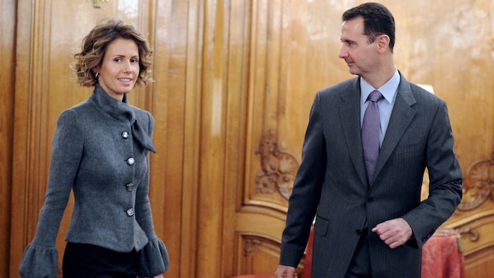 Archive photo from 2010: Asma and Bashar al-Assad during a visit to Paris