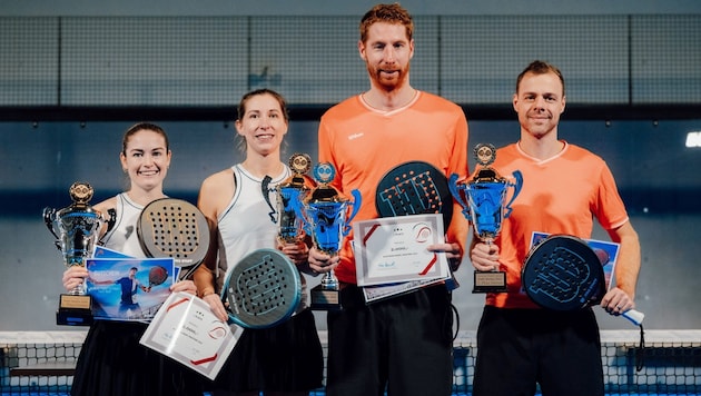 This is what winners look like: Nina Geretschläger, Christine Seehofer-Krenn, her husband Christoph Krenn and David Alten (from left to right). (Bild: APU/Michael Meindl)