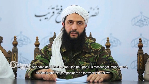 Abu Mohammad al-Jolani leads the Syrian rebel group HTS, which overthrew the ruler Assad. (Bild: AFP)