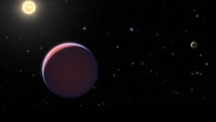 Astronomen haben um den sonnenähnlichen Stern Kepler-51a einen vierten „Zuckerwatte“-Planeten (das Bild zeigt eine künstlerische Darstellung) entdeckt. (Bild: NASA/ESA, L. Hustak, J. Olmsted, D. Player und F. Summers (STScI))