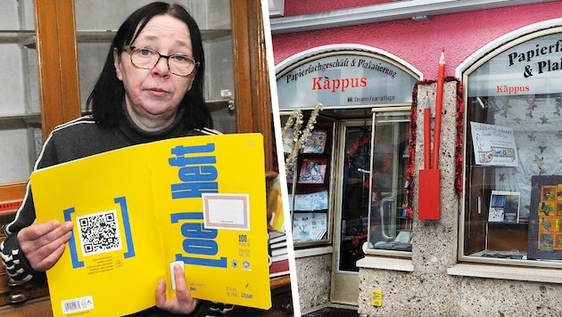 Susanne Feuerschlager writes the final chapter of the legendary paper store in the Mostviertel region. (Bild: Krone KREATIV/Franz Crepaz)