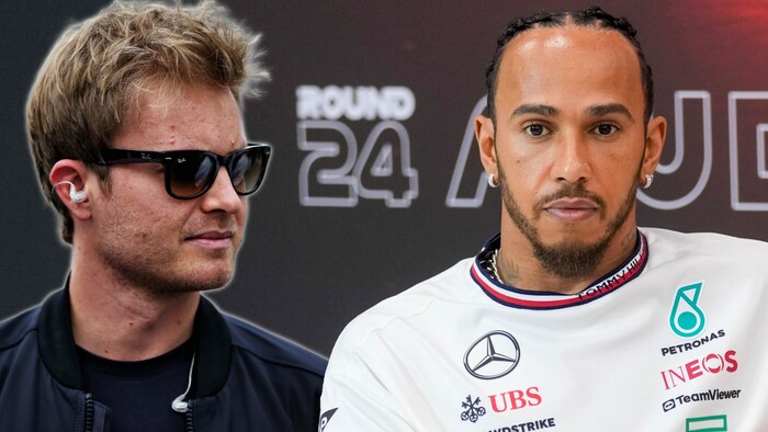 Nico Rosberg und Lewis Hamilton (rechts)