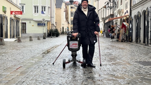 Redlhammer would like to make Linz's old town an experience for people with disabilities. (Bild: MaRu)