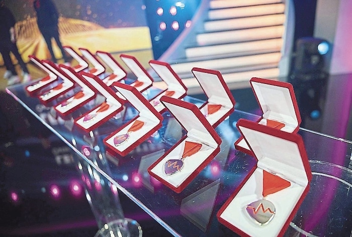 The medals, prepared for the award ceremony for the Lifesavers of the Year 2024.