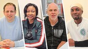 Günther Fortmüller, Beatrice Ngangso, Markus Tendl und Abel Otoide (v.l.) wollen sich beruflich ...