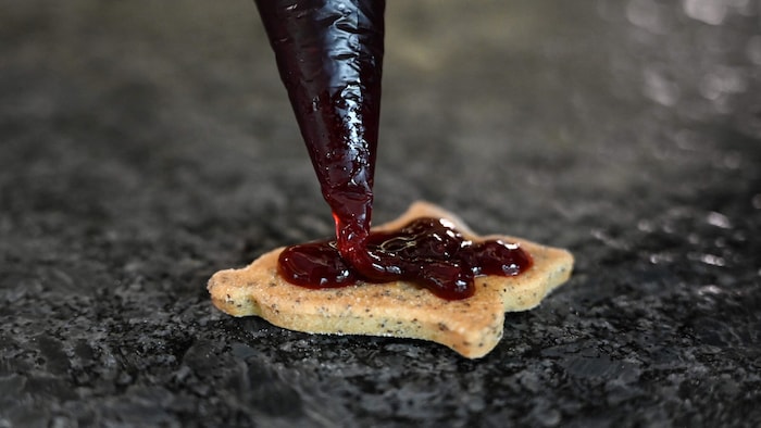 The farmer recommends a tart jam.