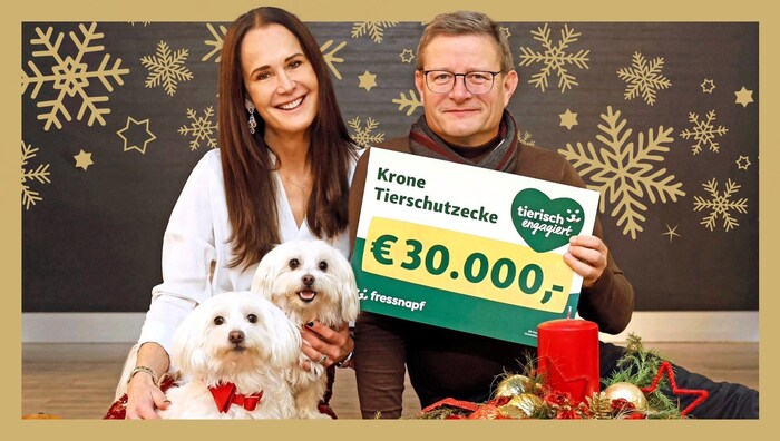 Kurz vor Weihnachten überreichte Fressnapf-Österreich-Geschäftsführer Hermann Aigner eine ...