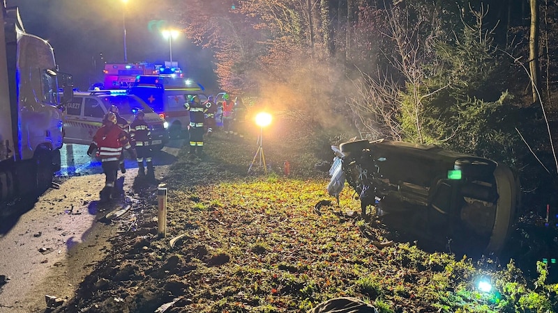 Die Unfallstelle bei Pischelsdorf. (Bild: FF Pischelsdorf)