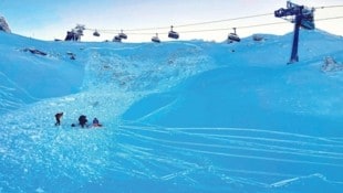 Das Schneebrett löste sich im freien Skigebiet. (Bild: ZOOM Tirol)