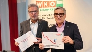 Katerstimmung in der Wirtschaft: Karl-Heinz Dernoscheg und Josef Herk (re.). (Bild: Jauschowetz Christian/Christian Jauschowetz)