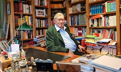 Hannes Androsch in seiner Villa in Altaussee. 