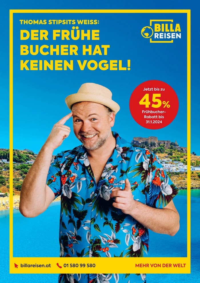 Das fertige Ergebnis der Kampagne mit Stipsits.