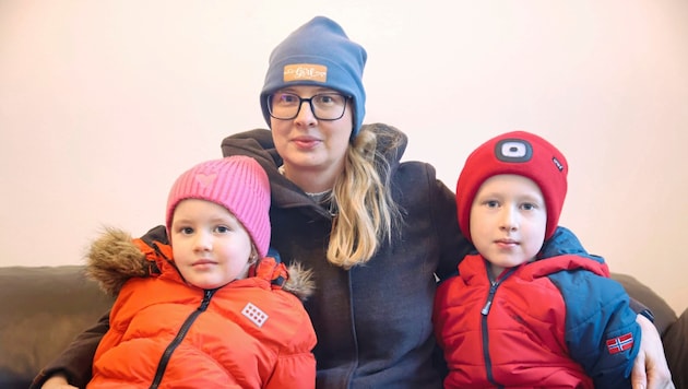 Julia Holzinger spent two weeks with Jana and Jonas in their house without heat and without emergency heating. (Bild: Tröster Andreas/ANDREAS TROESTER)