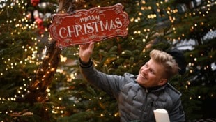 Sänger Thorsteinn Einarsson am Weihnachtsmarkt in Linz. (Bild: Wenzel Markus/Markus Wenzel)