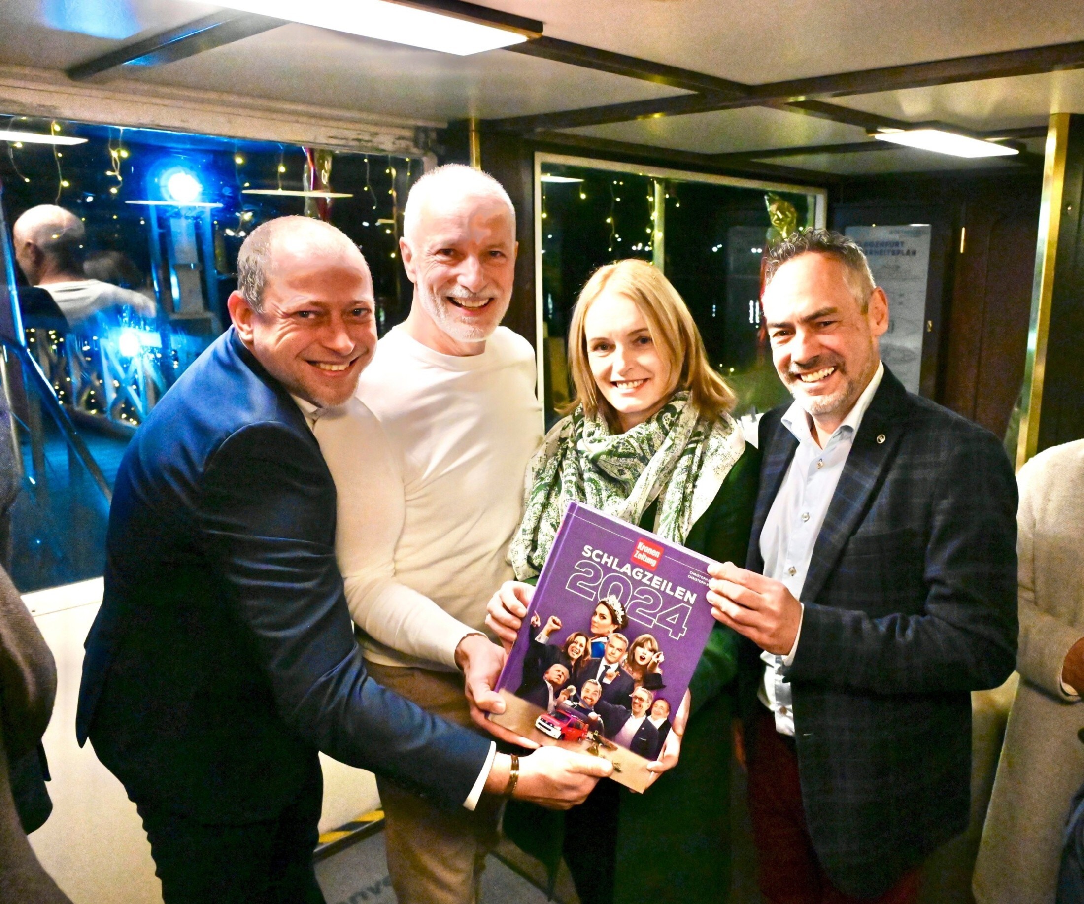 Security professionals: reporter Klaus Loibnegger, Rainer Dionisio, Michaela Kohlweis & ...