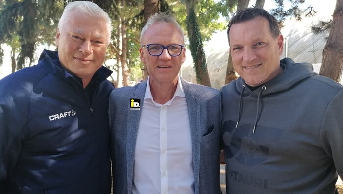 Toni Polster, Ralph Schader, Andi Herzog (von links)