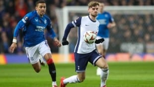 Timo Werner (r.) blieb gegen die Glasgow Rangers blass.