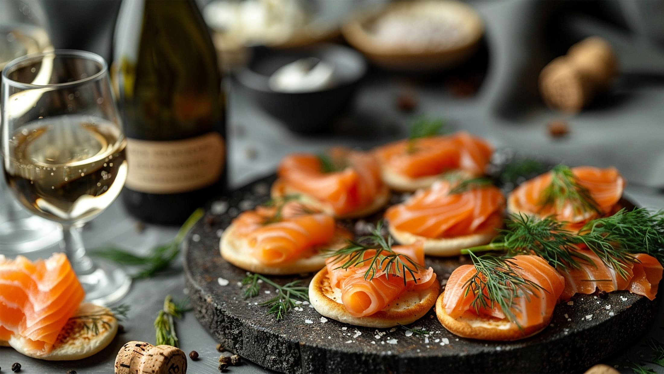 Silvesterbüffet - Russische Blini mit Räucherlachs | krone.at