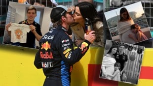 Max Verstappen und seine Kelly freuen sich auf ihr erstes gemeinsames Baby. (Bild: AFP/APA/Getty Images via AFP/GETTY IMAGES/Mark Sutton)