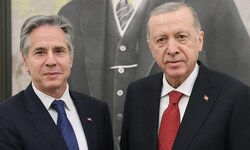 Von links: US-Außenminister Antony Blinken und der türkische Präsident Recep Tayyip Erdogan