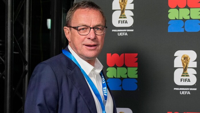 ÖFB-Teamchef Ralf Rangnick bei der Auslosung in Zürich