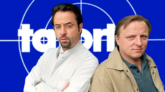 Jan Josef Liefers als Gerichtsmediziner Friedrich Boerne (li.) und Axel Prahl als Kommissar ...