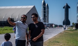 Besucher der „Starbase“ im texanischen Boca Chica