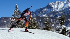 Franziska Preuß holt sich den Sprint-Sieg in Hochfilzen. (Bild: AP/ASSOCIATED PRESS)