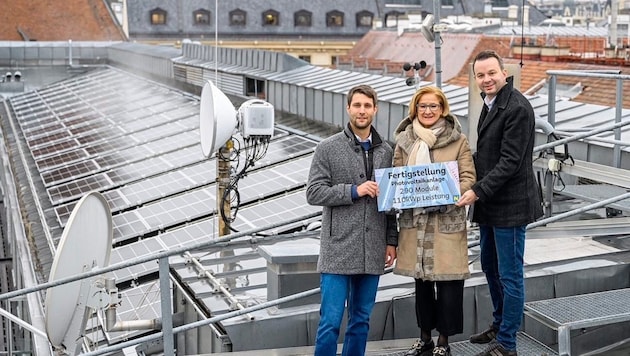 Green electricity is now also being produced on the roof of Palais Niederösterreich. (Bild: NLK Burchhart)