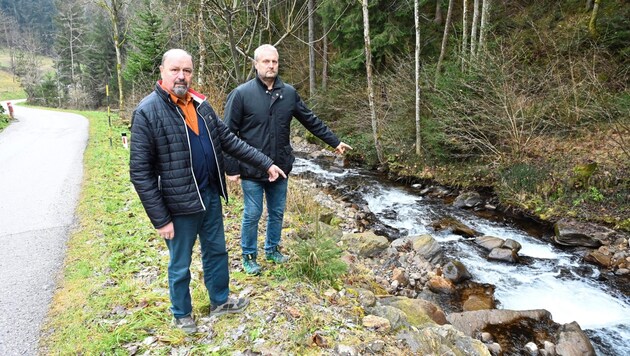 The two men from Lavanttal rescued the accident victim from this stream. (Bild: Evelyn Hronek)