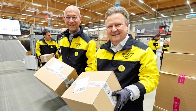 Postler-Ehre: Michael Ludwig und Toni Faber standen zu ihrem Wort.  (Bild: Holl Reinhard)