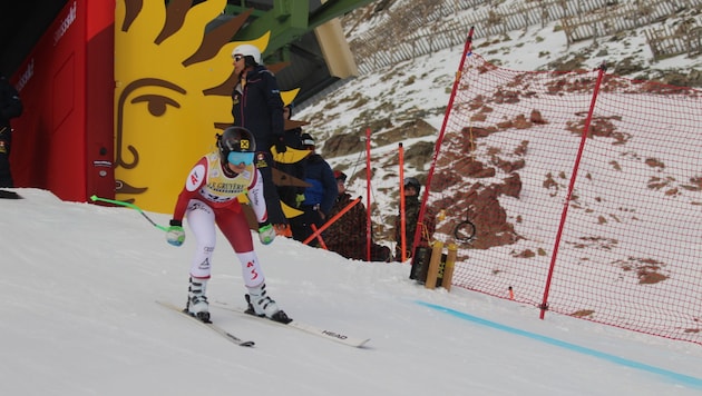 Amanda Salzgeber erwischte es bei der Europacupabfahrt in St. Moritz. (Bild: Peter Weihs/Kronenzeitung)