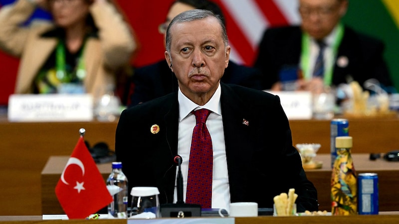 Der türkische Präsident Recep Tayyip Erdogan (Bild: APA/AFP/Pablo PORCIUNCULA)