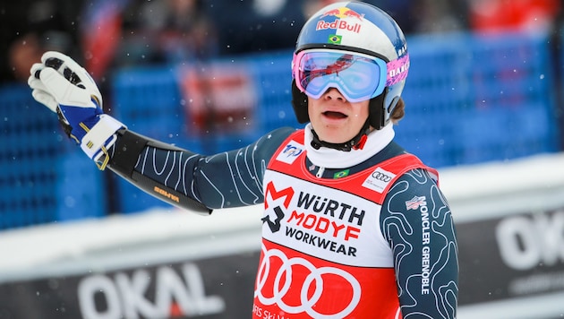 Lucas Pinheiro Braathen schied in Val d‘Isere aus. (Bild: GEPA pictures)