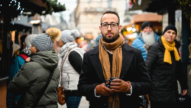 Aboud Alibrahim (31) came to Austria in 2015 and is now a German teacher in Linz. (Bild: Wenzel Markus)