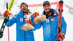 Stefan Brennsteiner (li.) und Patrick Feurstein lassen den ÖSV jubeln.  (Bild: GEPA pictures)