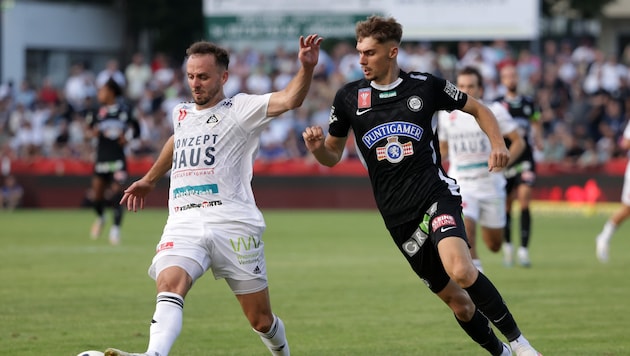 KSC (Temper left) made positive headlines not only in the cup against Sturm (Bild: GEPA pictures)