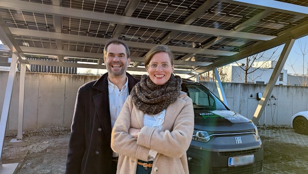 Club leader Anja Haider-Wallner and Member of Parliament Wolfgang Spitzmüller (Bild: Grüne Bgld., Krone KREATIV)