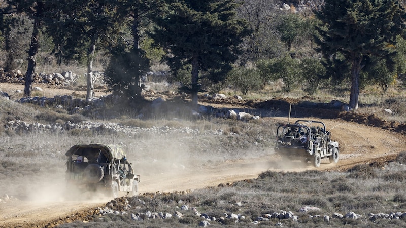 The Israeli army on the Golan Heights (Bild: AFP/Jalaa Marey)